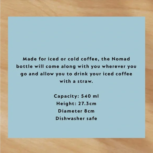 Nespresso Nomad Iced Coffee Travel Bottle/Tumbler (Large) NIB Brand New - Picture 4 of 4